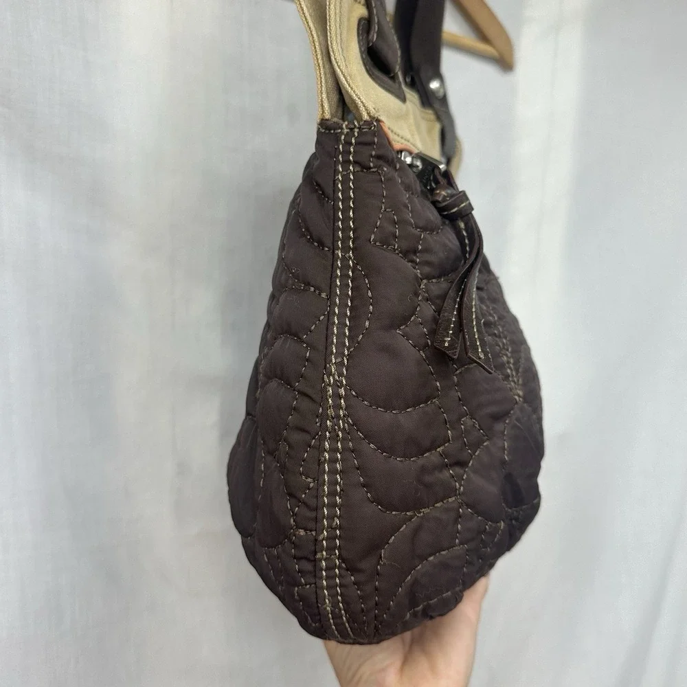 Fossil Key‎ Per Brown Fabric & Canvas Brown Floral Print Shoulder Bag 13